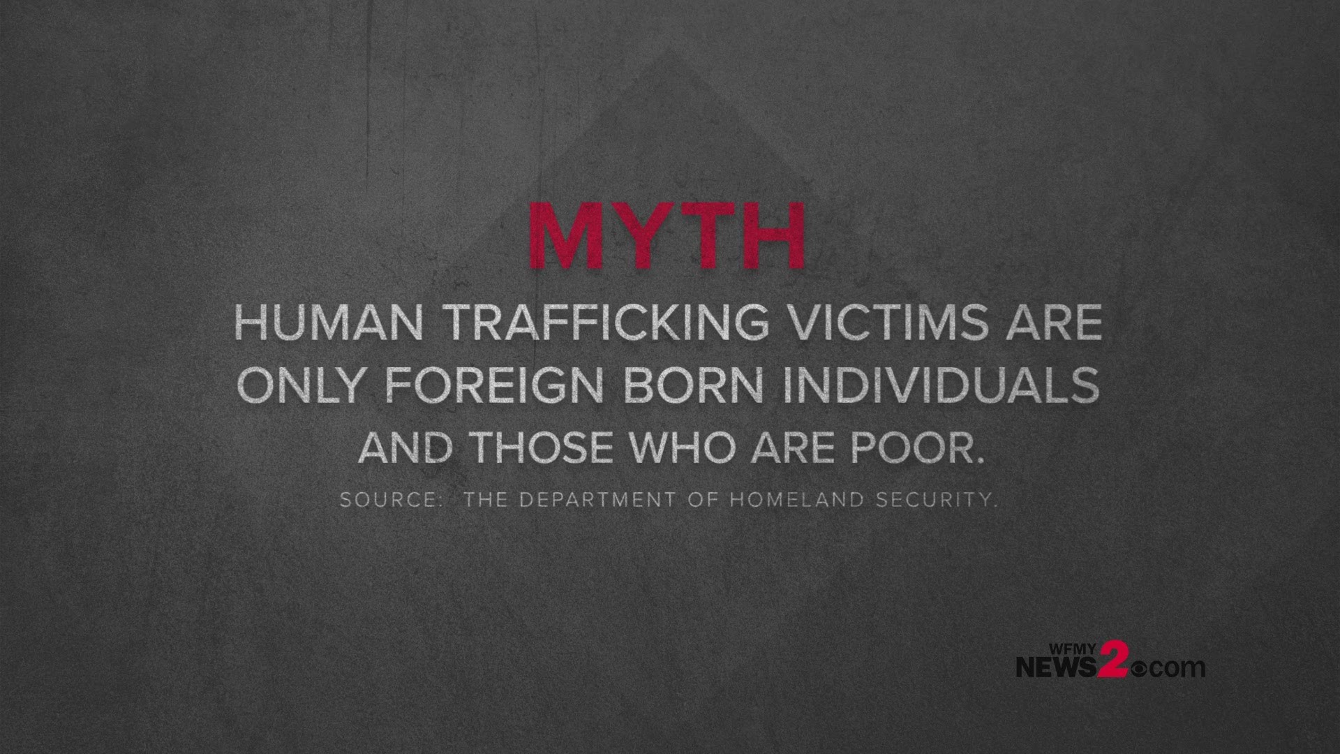 Human trafficking doesn't only happen among foreign born individuals and low-incomes areas. In fact, the Department of Homeland Security says it can happen to anyone regardless of age, race, gender, nationality and socioeconomic group.