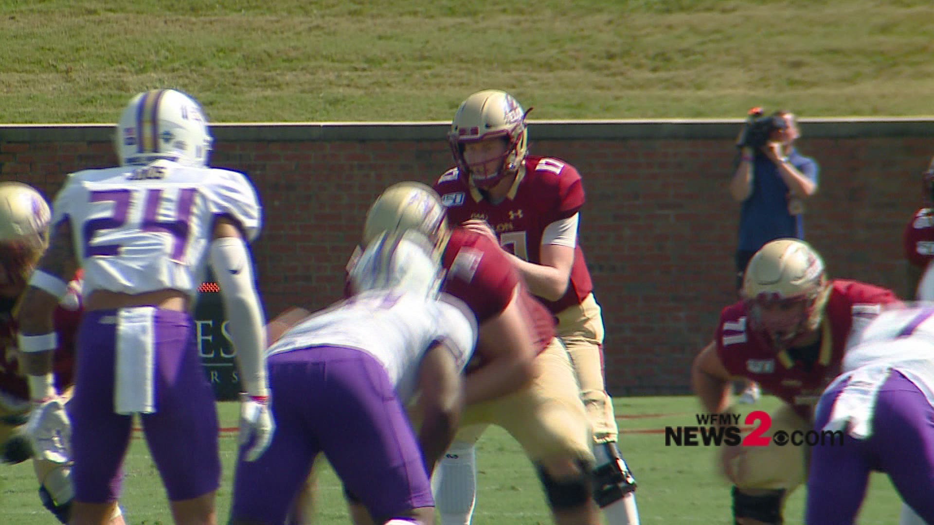 The Dukes rushed for six touchdowns in the 45-10 win.