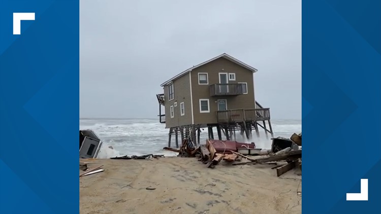 VIDEO: Outer Banks home collapses into ocean, the second in same day
