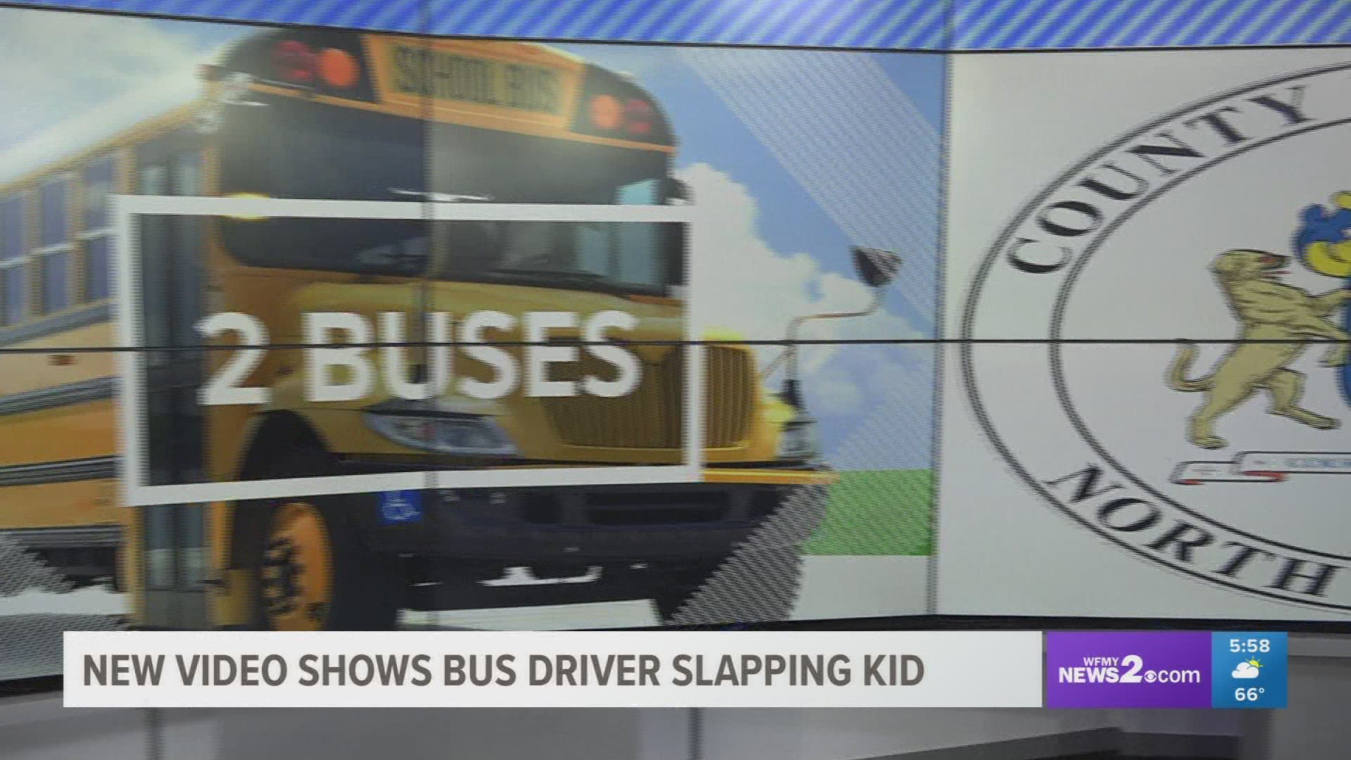 Video shows a Bus driver slapping a kid in the face .