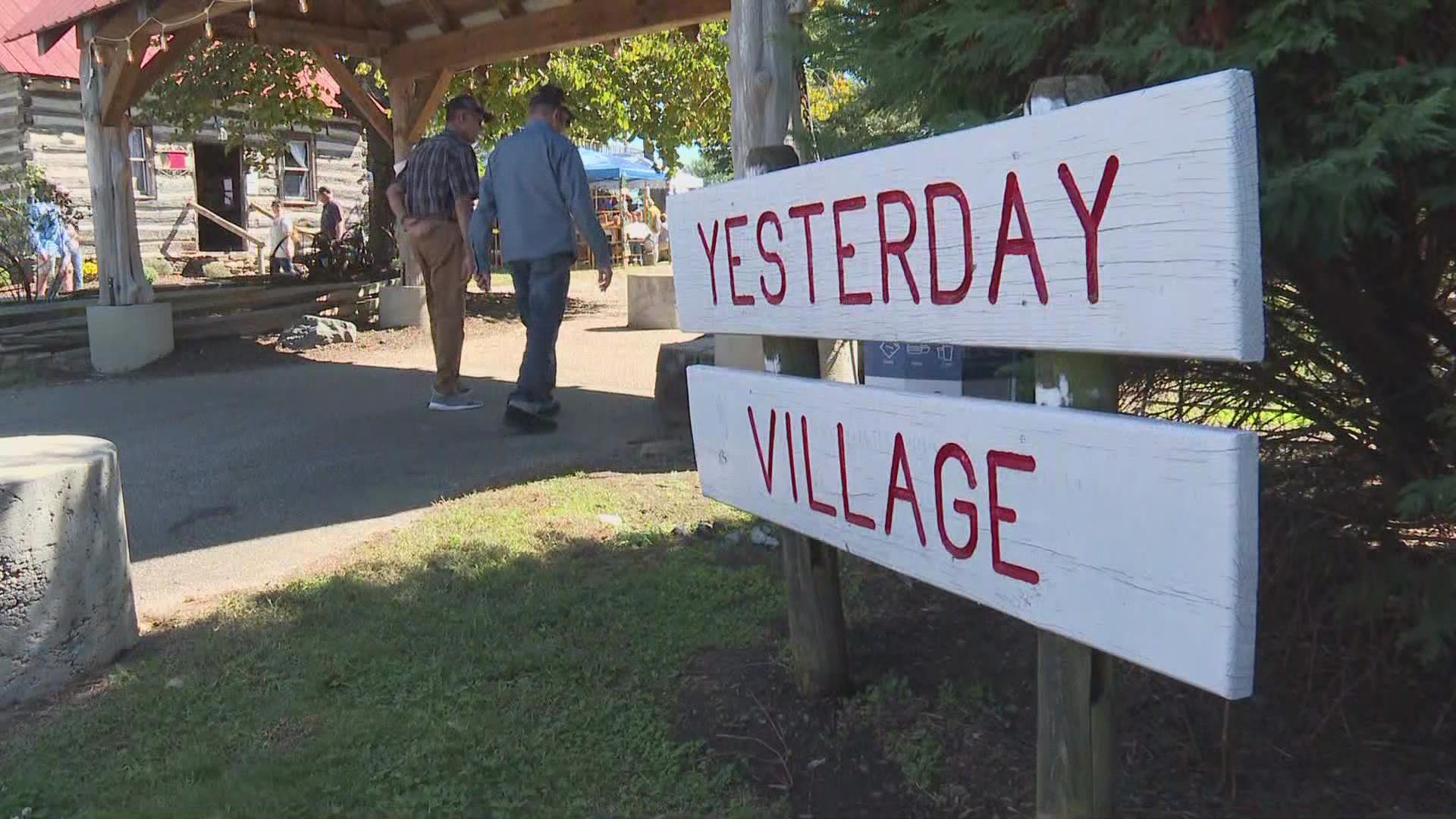 Yesterday Village features blacksmiths, wood workers and chainsaw carving.