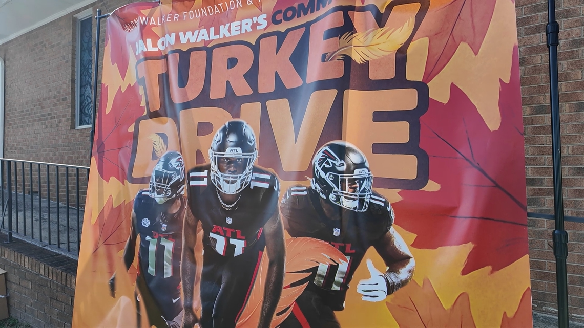 Atlanta Falcons rookie, Jalon Walker, returns to North Carolina to hold first Turkey Drive