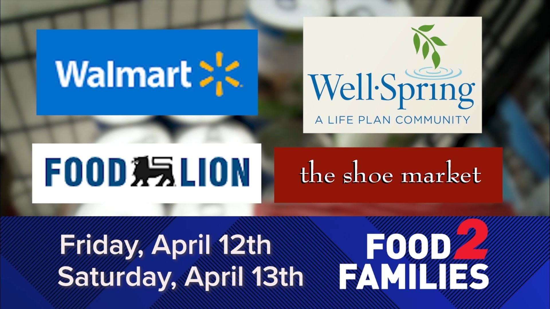 WFMY News 2 is partnering with the Greensboro Urban Ministry, Well-Spring Community and the Shoe Market to host a food drive April 12-13, 2024.