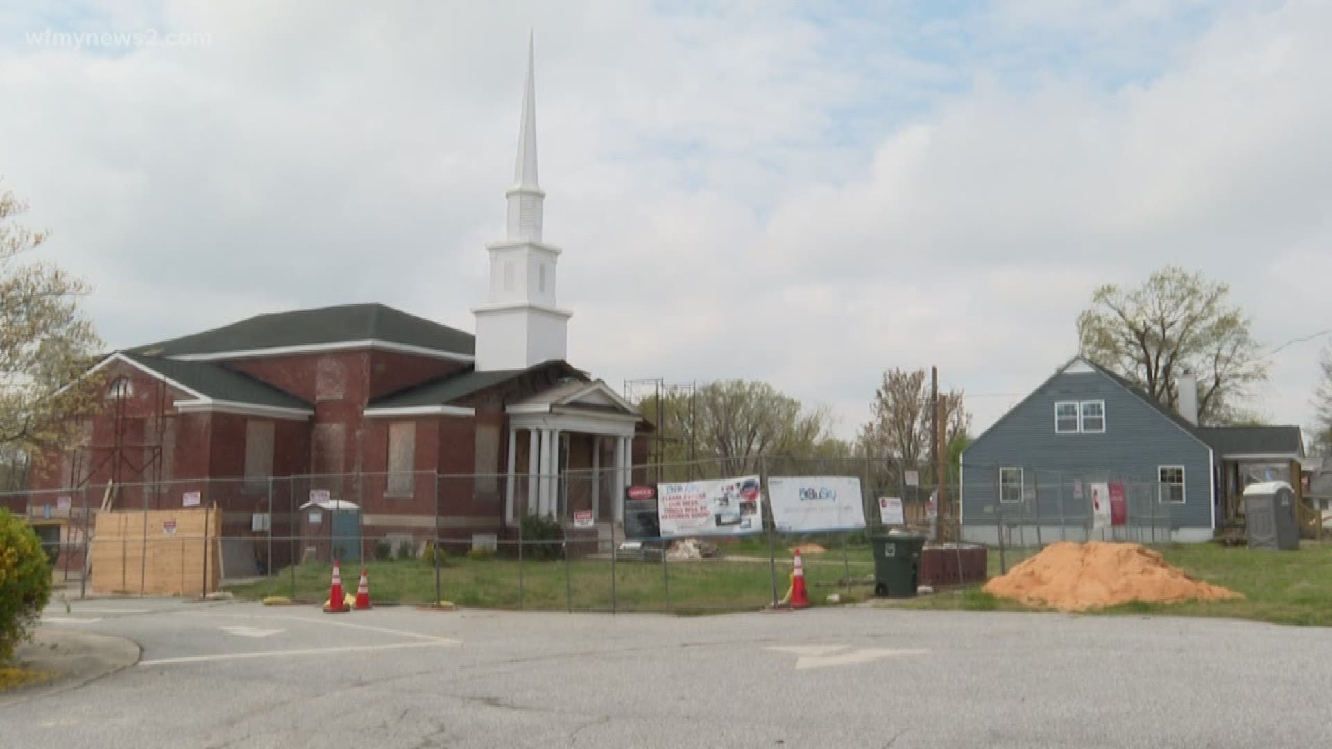 The House of Refuge Church in Greensboro recovers one year after an EF2 tornado.