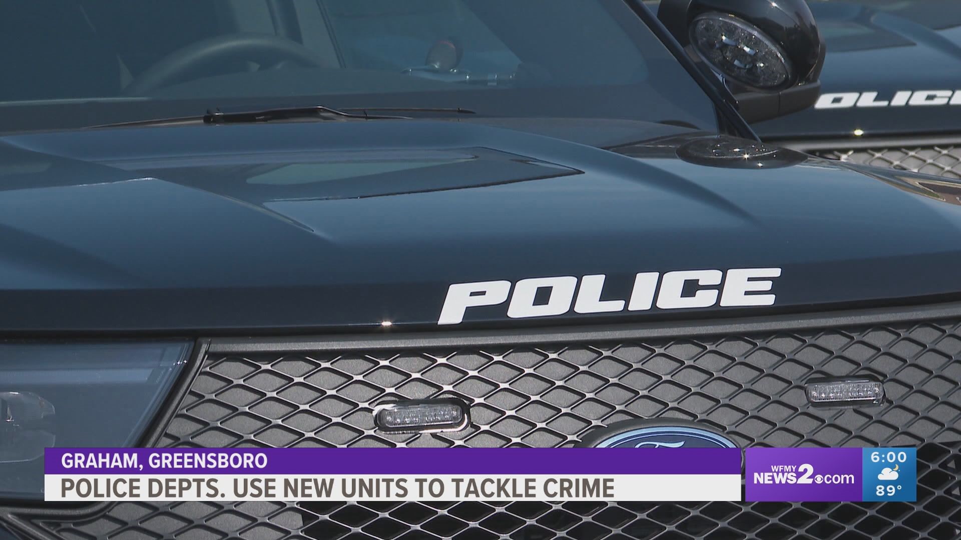 Greensboro police will use civilians to investigate some crashes. Graham police launched a new community policing team.