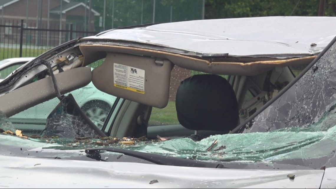 Tree falls onto Greensboro woman's car while driving in storm ...