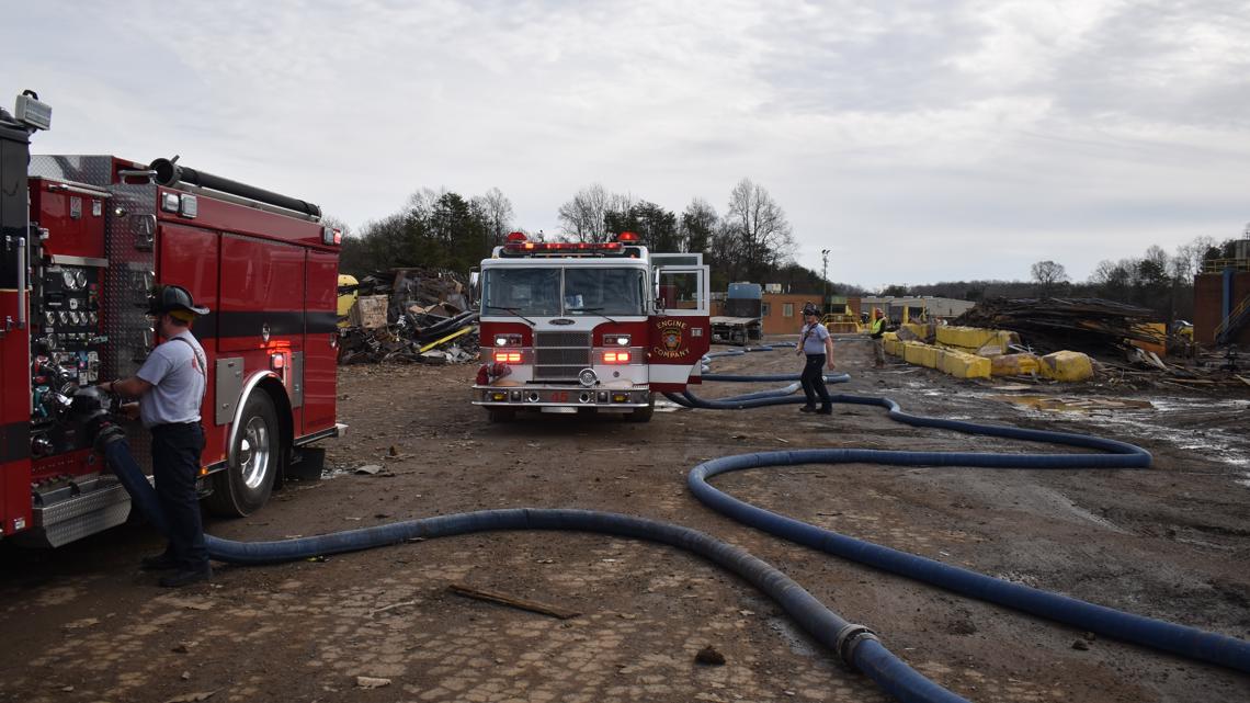 Fire crews battle fire at OmniSource Corporation in Kernersville ...
