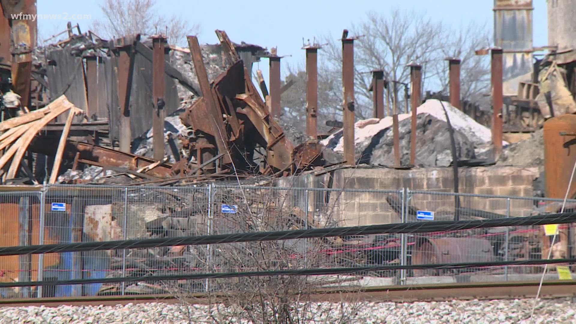 Winston-Salem fire officials are working on a timeline to pinpoint when the Winston-Weaver Fertilizer plant caught fire.