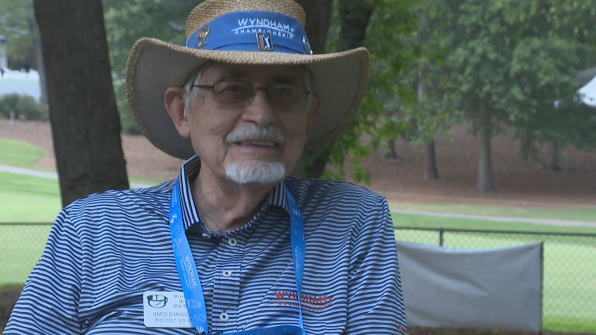 Harold Moag is one of 1,100 volunteers that are giving their time for the Wyndham Championship.