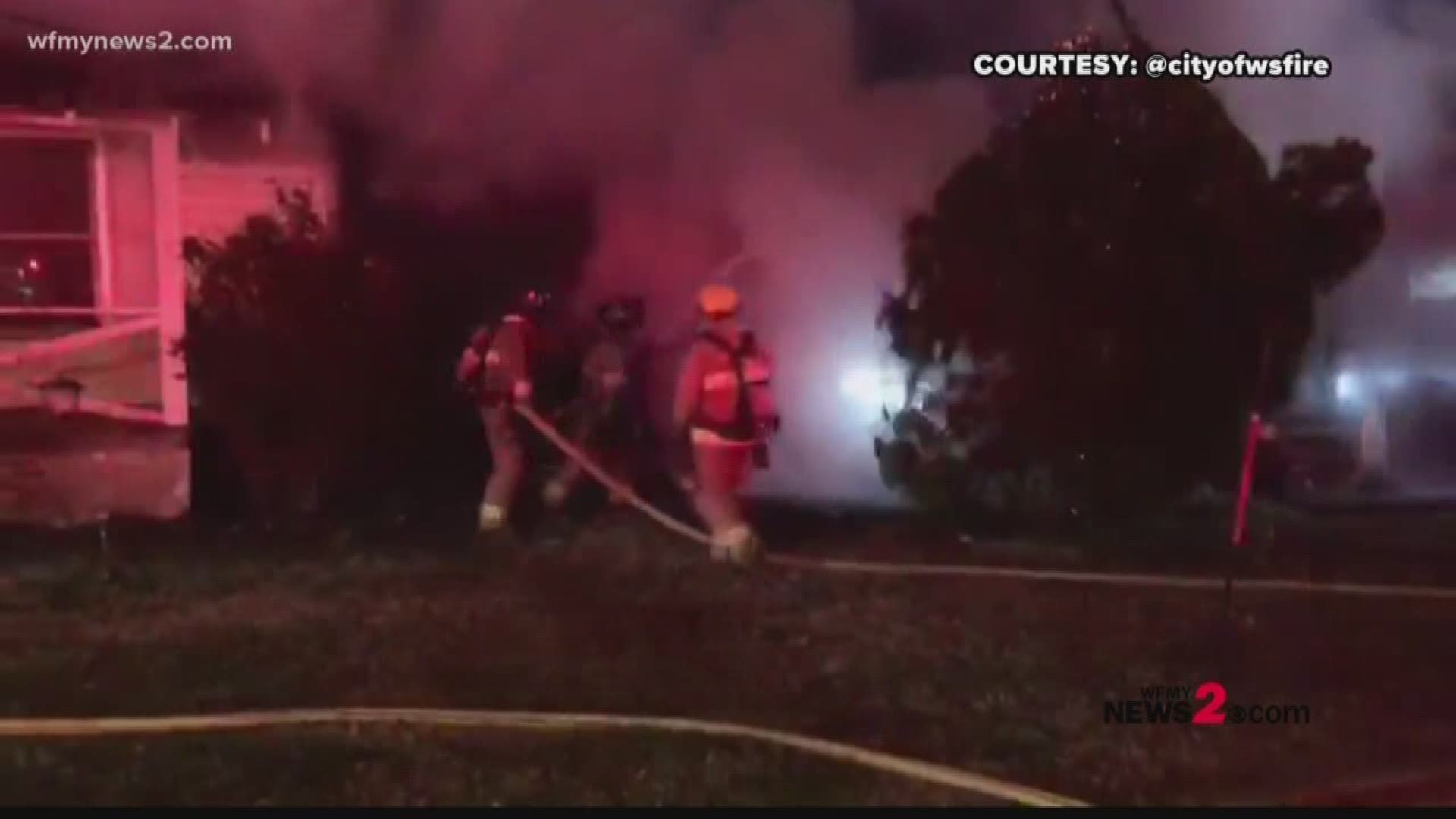 The Winston-Salem Fire Department said the fire happened around 1:15 Wednesday morning. The family and neighbors had been celebrating the new year