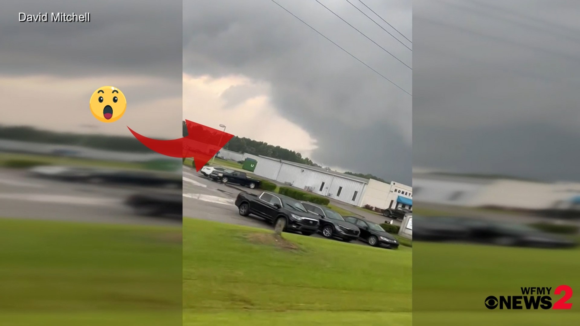A tornado was spotted in Nash County. According to affiliate WNCN, the tornado touched down seven miles northeast of Rocky Mount in the town of Dortches.
