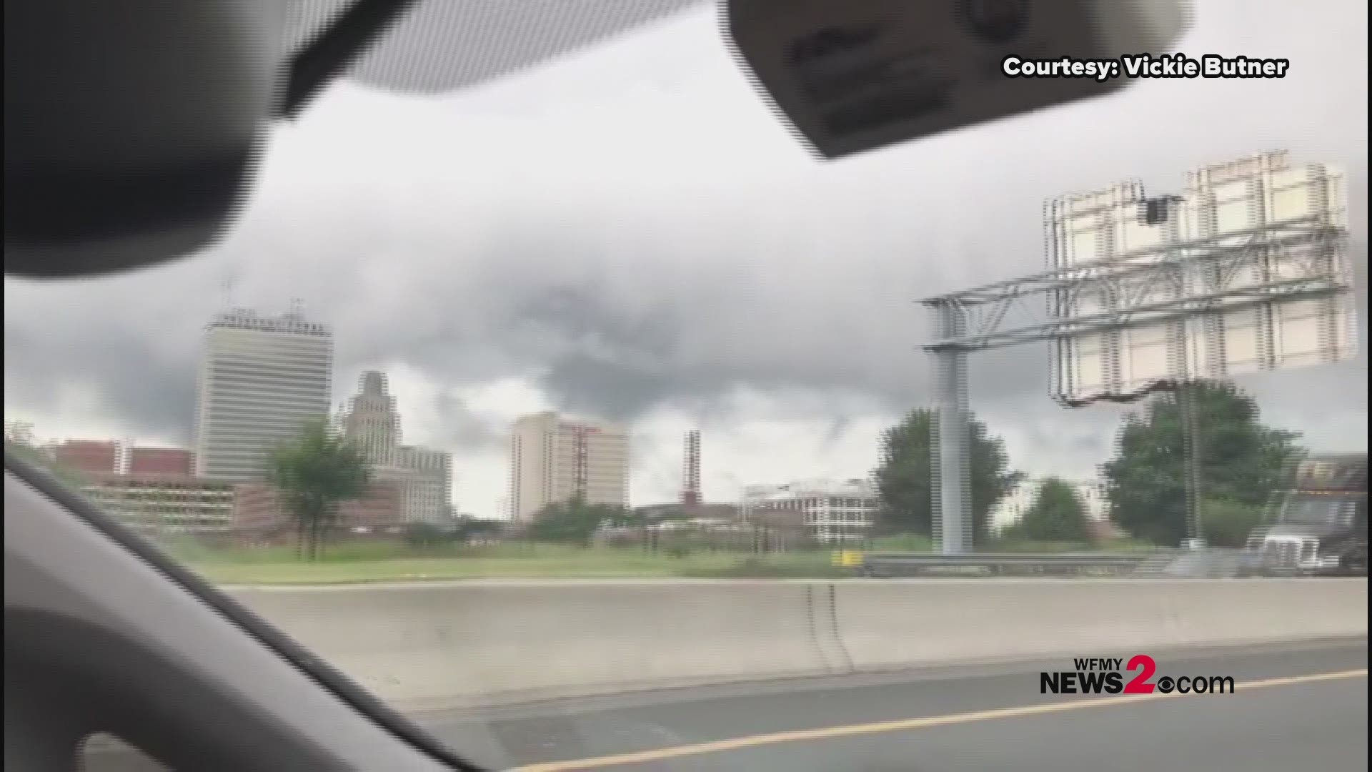 Vickie Butner shared this video of the wall cloud seen from Winston-Salem.