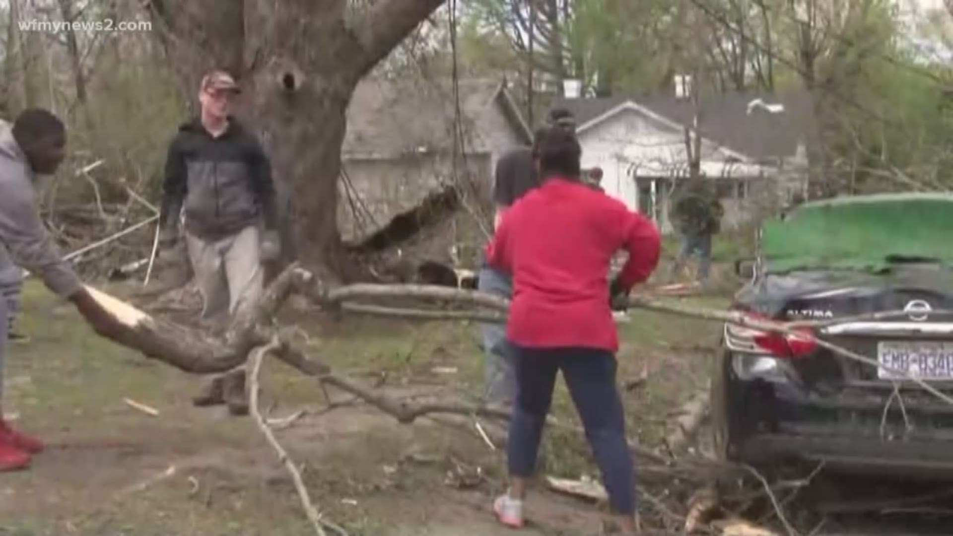 Strangers Help Clean Up Damage In Greensboro