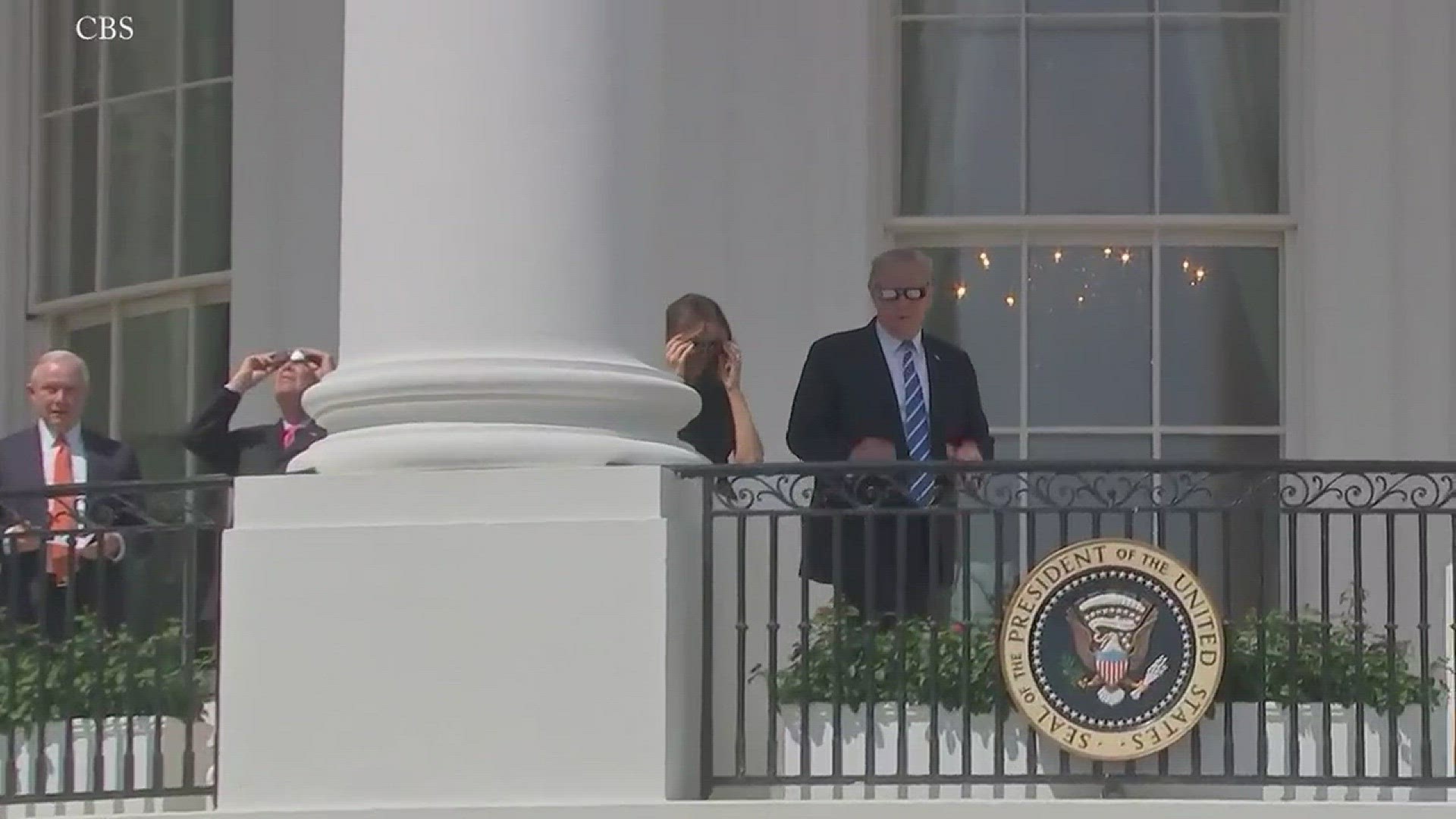 President Trump Watches Eclipse