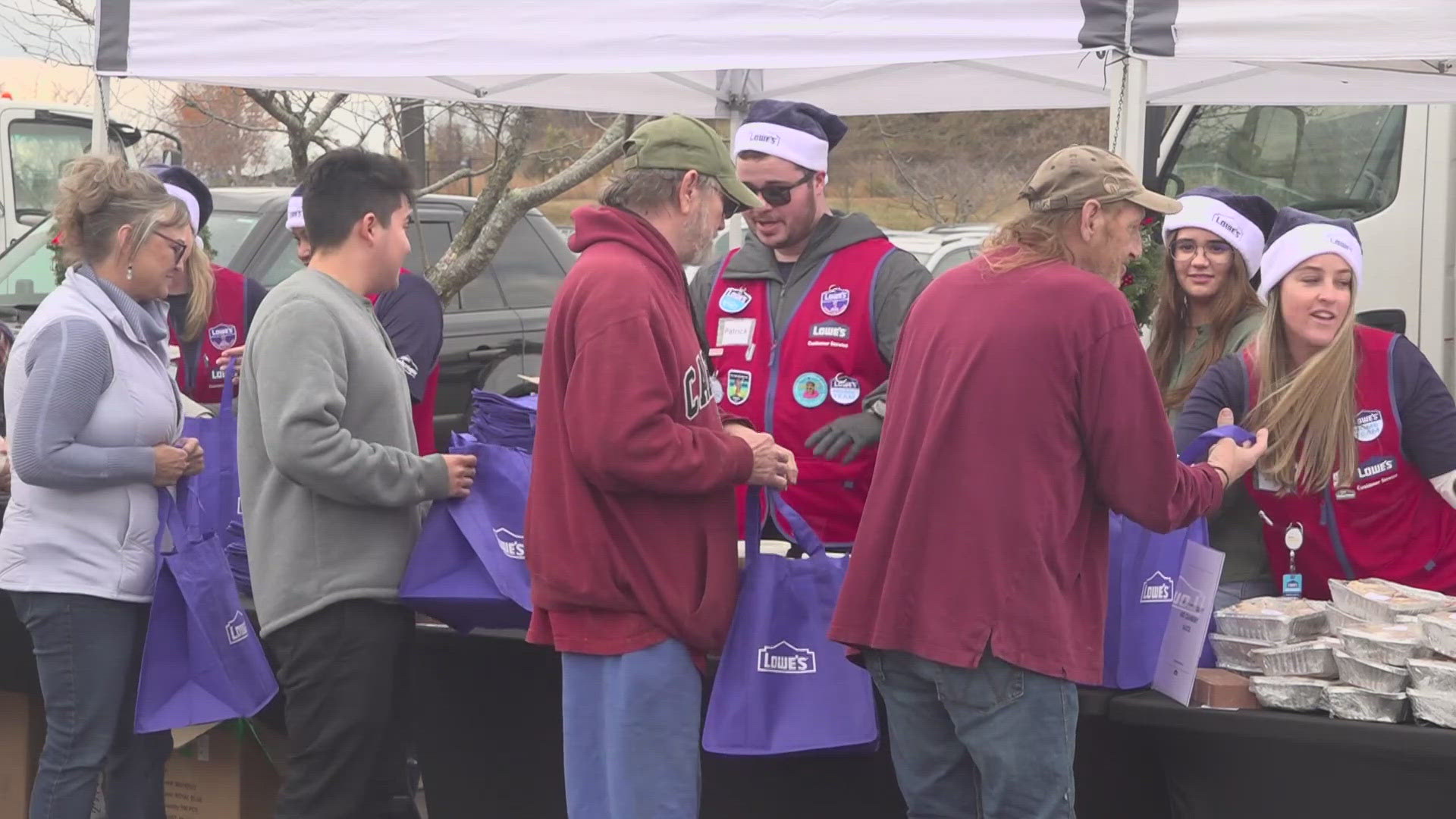 Lowe's bought the meals from local small businesses to help them get back on their feet.