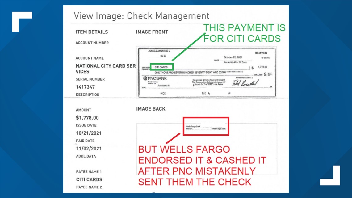Bank sends electronic check to the wrong business