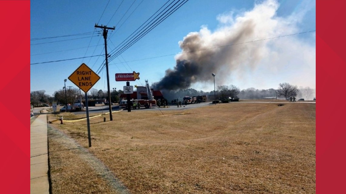 PHOTOS Fire crews battle smoke and flames at Hardee’s in Randleman