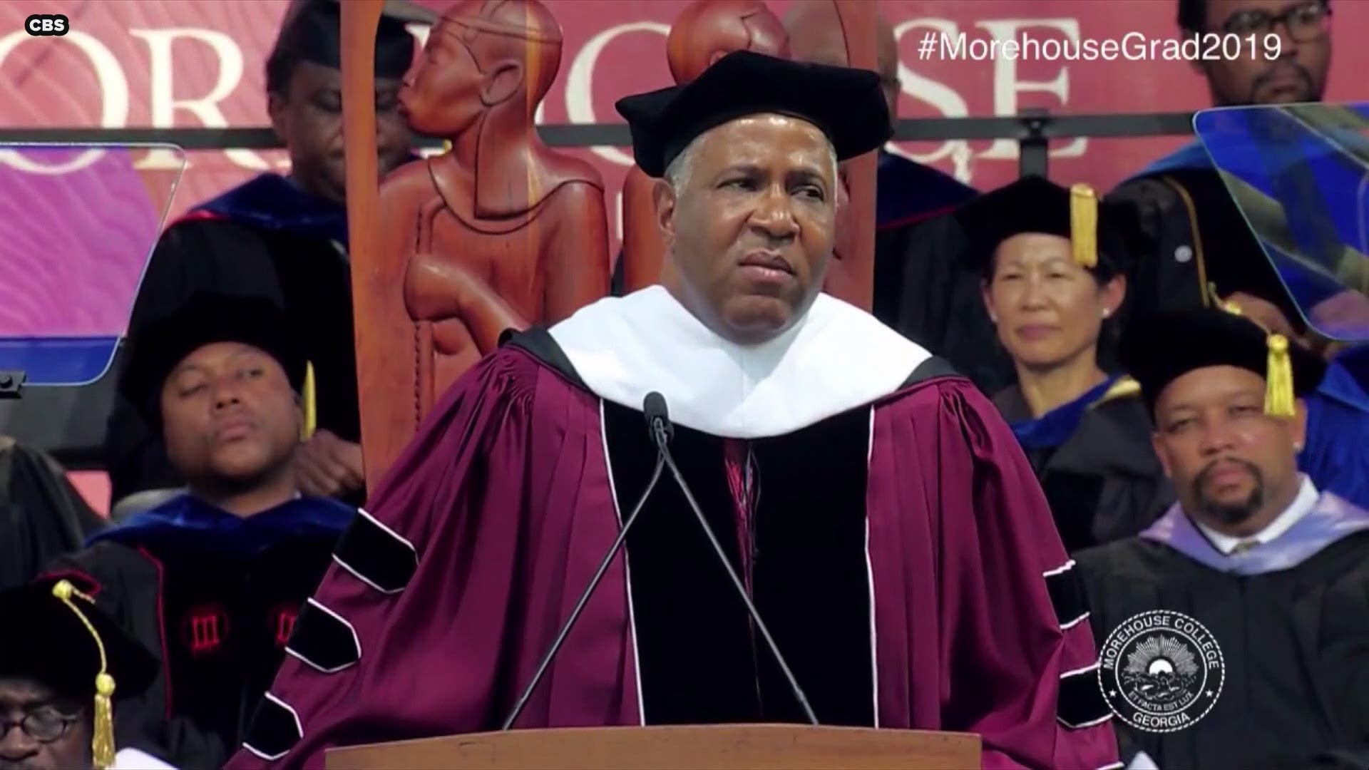"This is my class. 2019. My family is making a grant to eliminate their student loans," said Robert F. Smith at Morehouse College's graduation this past weekend.