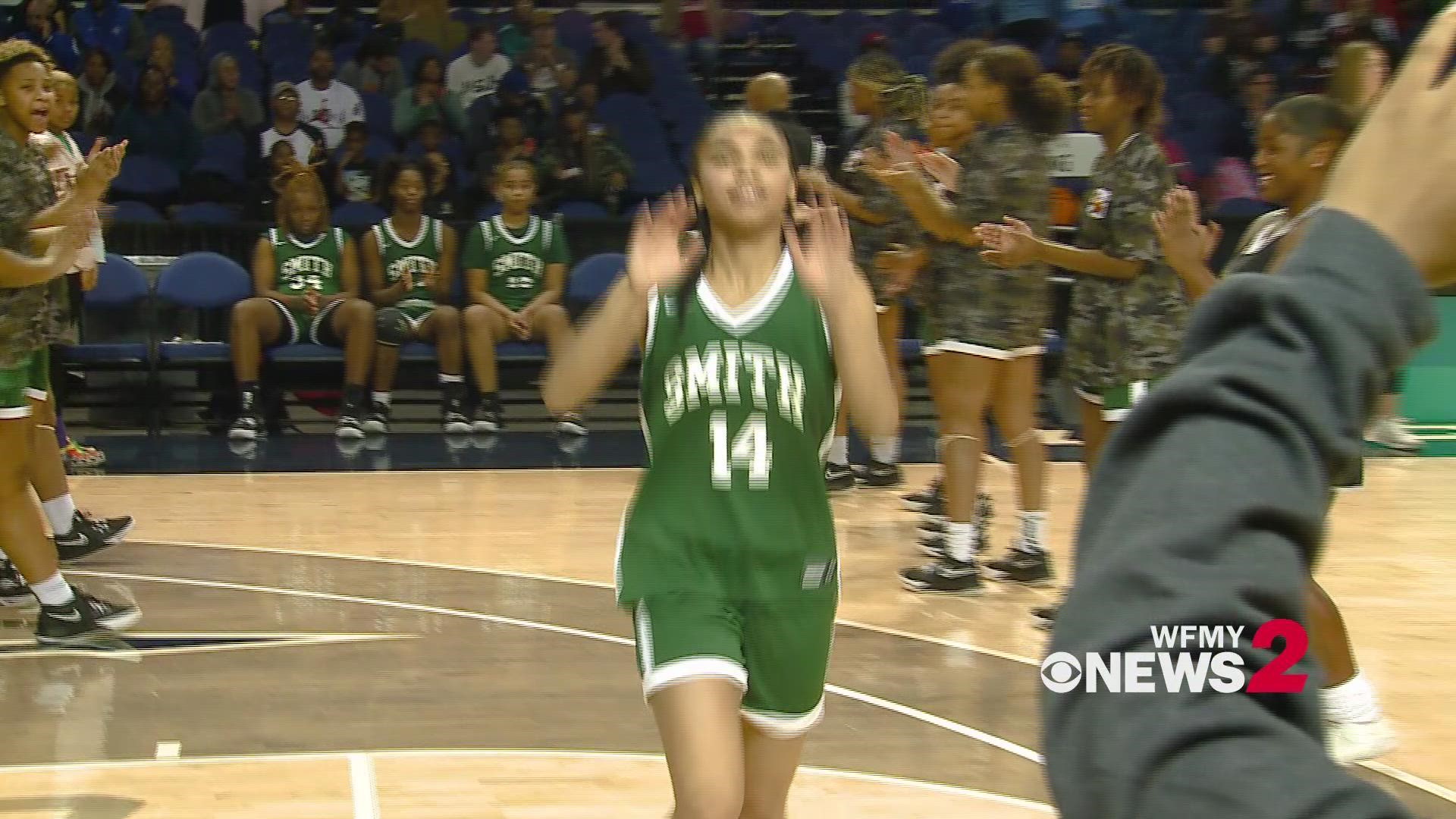 Adelaide Jernigan scored a game-high 19 points as Bishop McGuinness gets the 45-39 win.