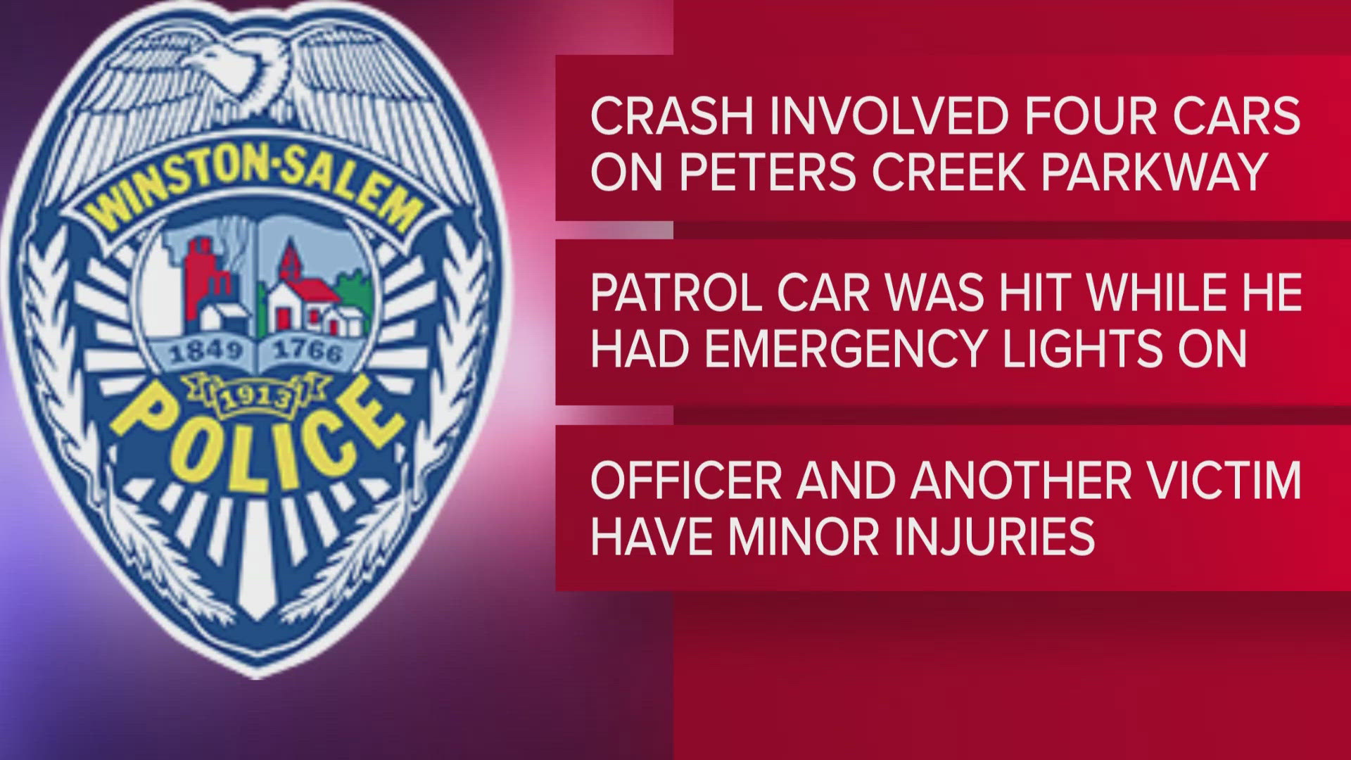 Police say he was on his way to an emergency call when he was hit.