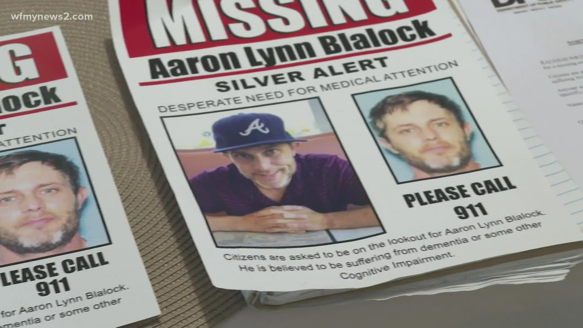 Aaron Blalock disappeared in Lee County on September 5.