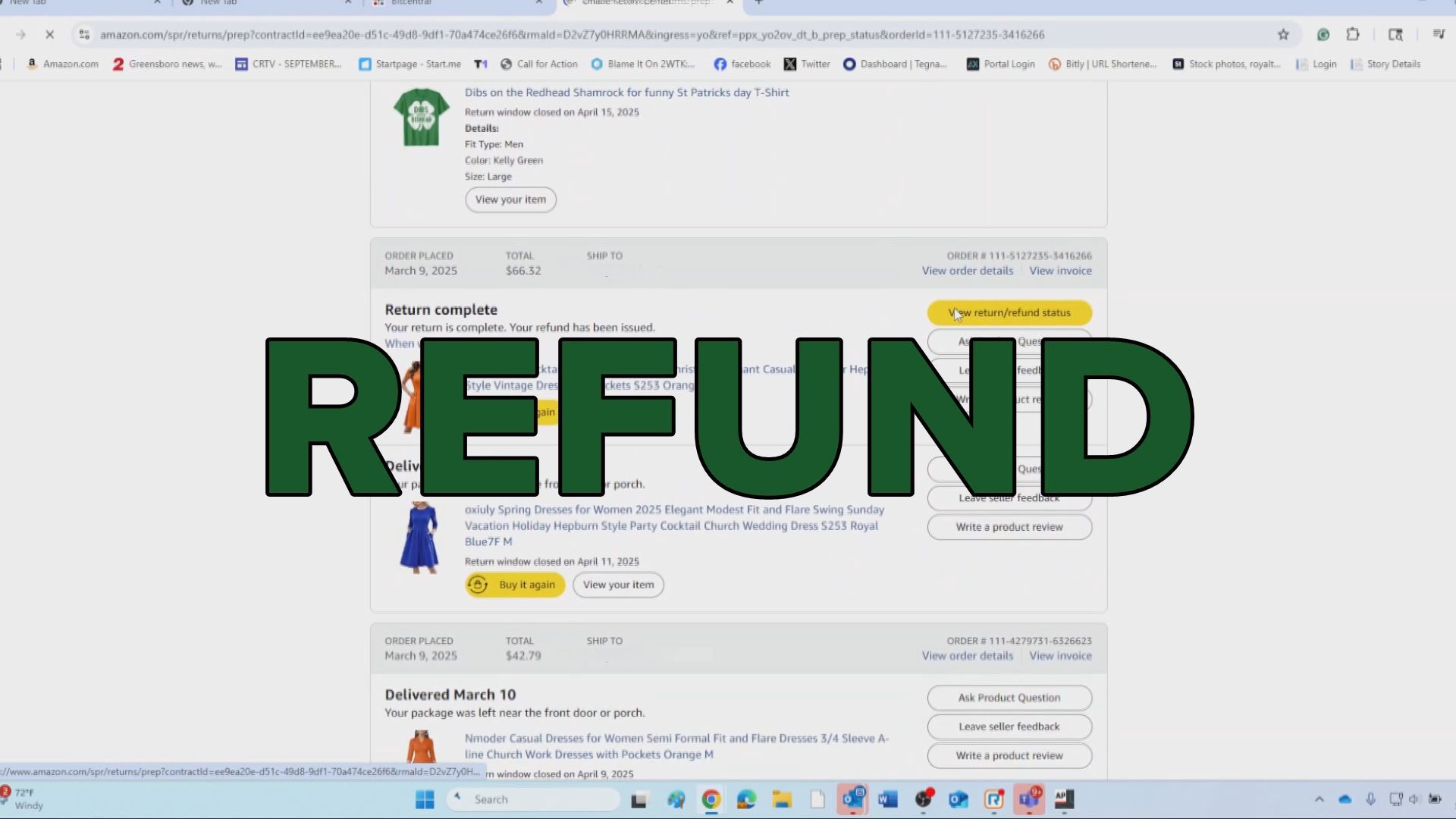 Some folks are seeing their amazon refunds disappear.