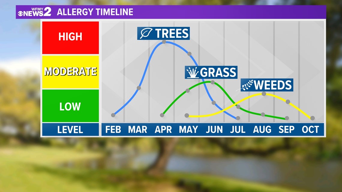 High Tree Pollen Now, Grass and Weed Pollen Peak Next