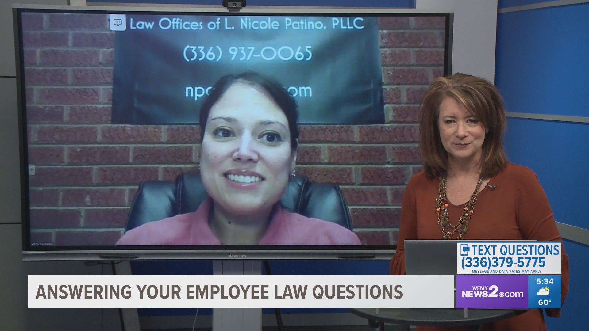 Nicole Patino joined 2 Wants to Know to give you answers to top employment law questions.