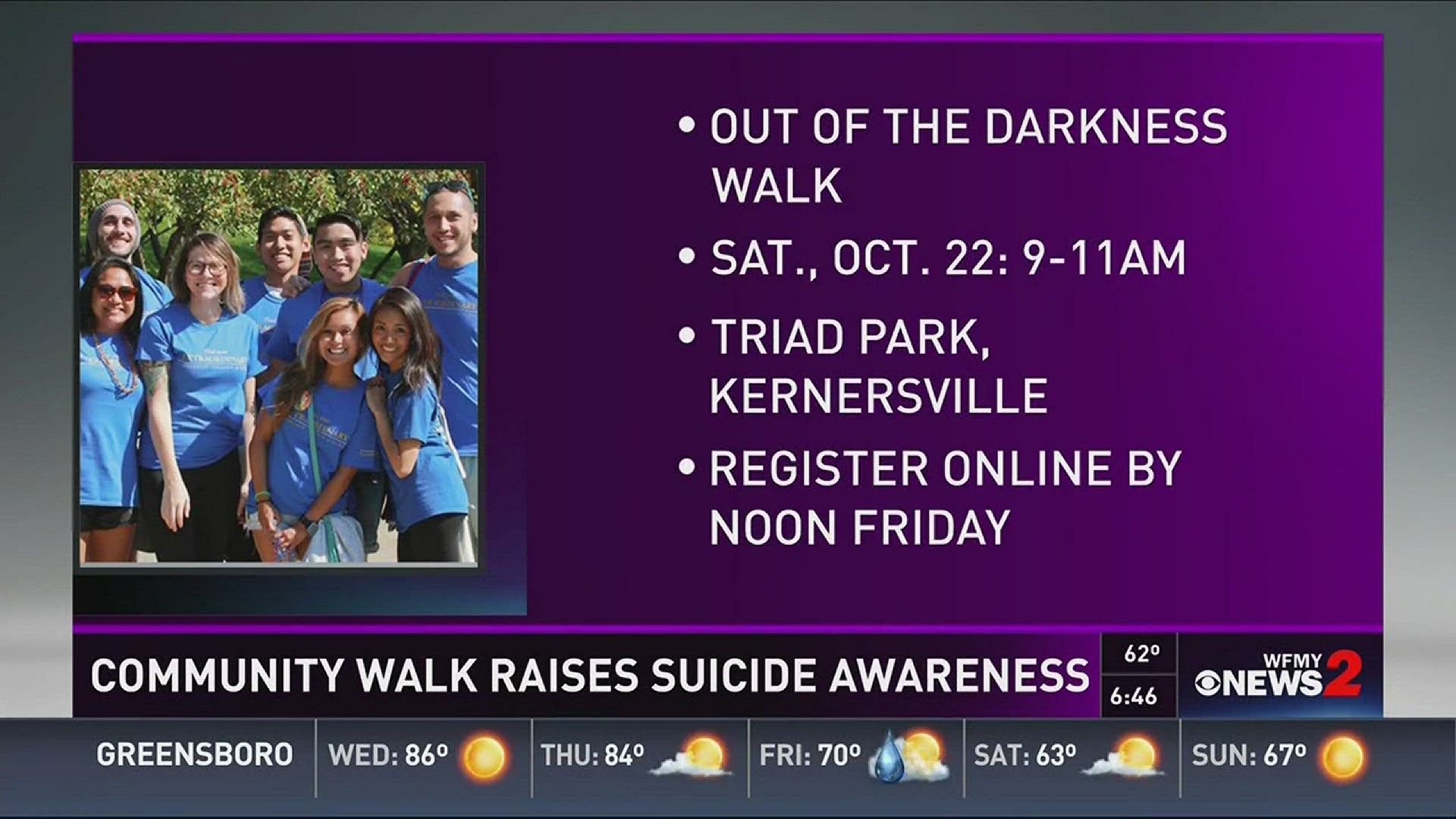Walk "Out Of The Darkness" For Suicide Prevention