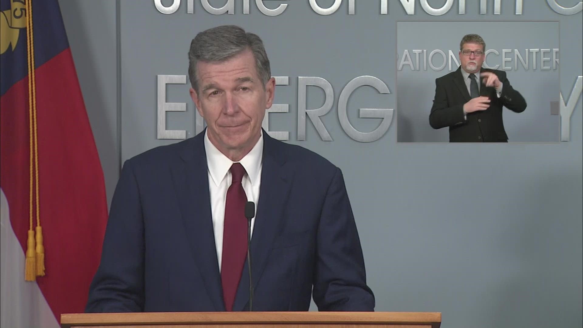 In a news conference Thursday, Gov. Roy Cooper said vaccinations and boosters are the best defense against COVID-19.