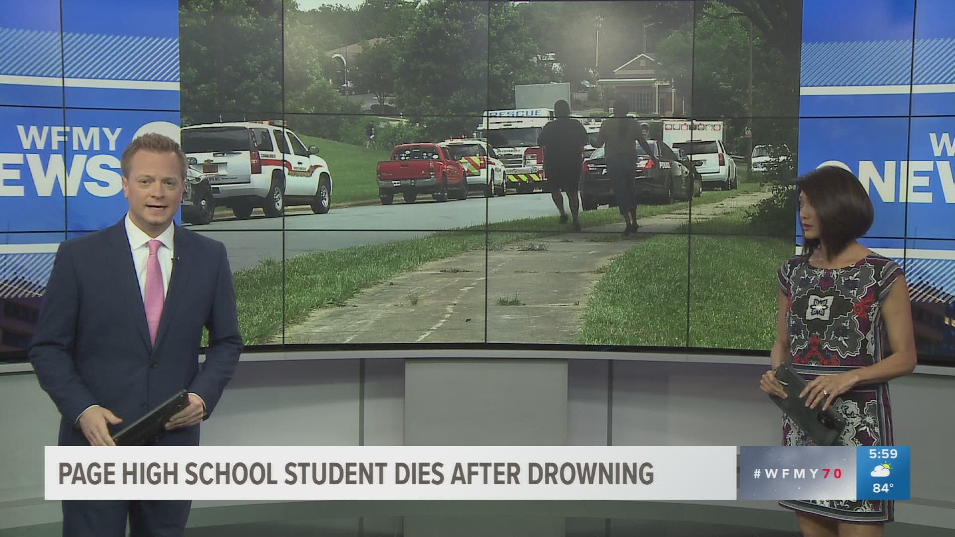 The Greensboro fire department says the student was swimming with friends when he disappeared