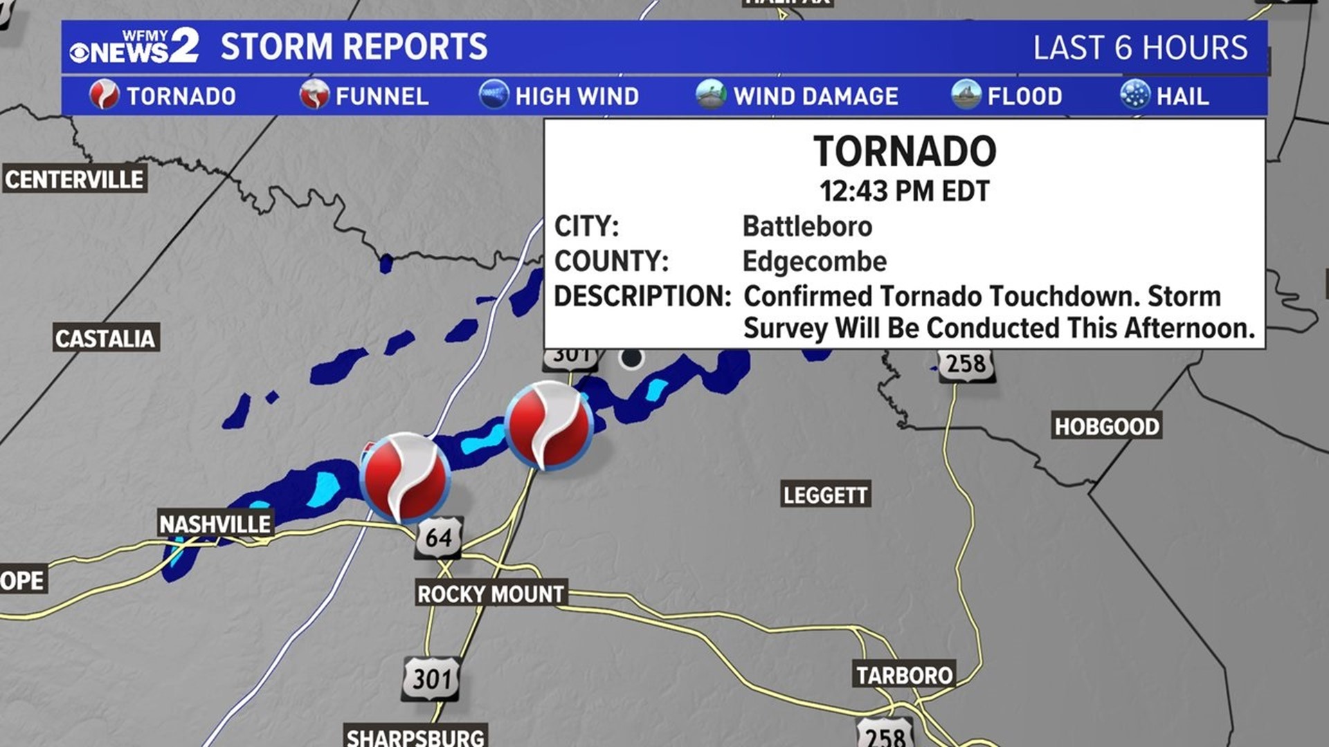 Tornado touched down near Rocky Mount, NC | wfmynews2.com