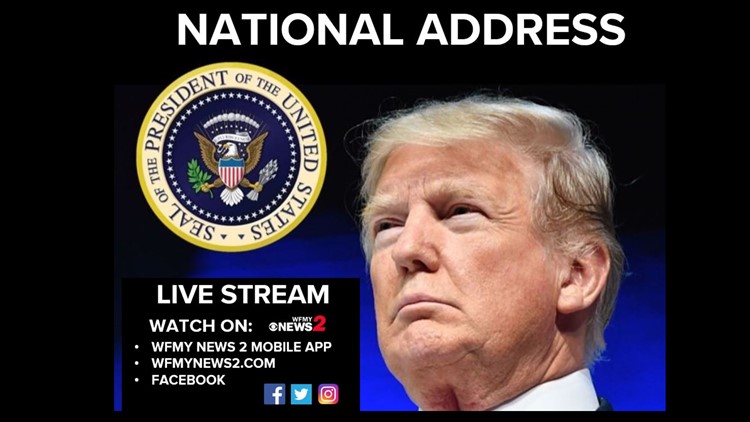 President Trump Gives National Address | wfmynews2.com