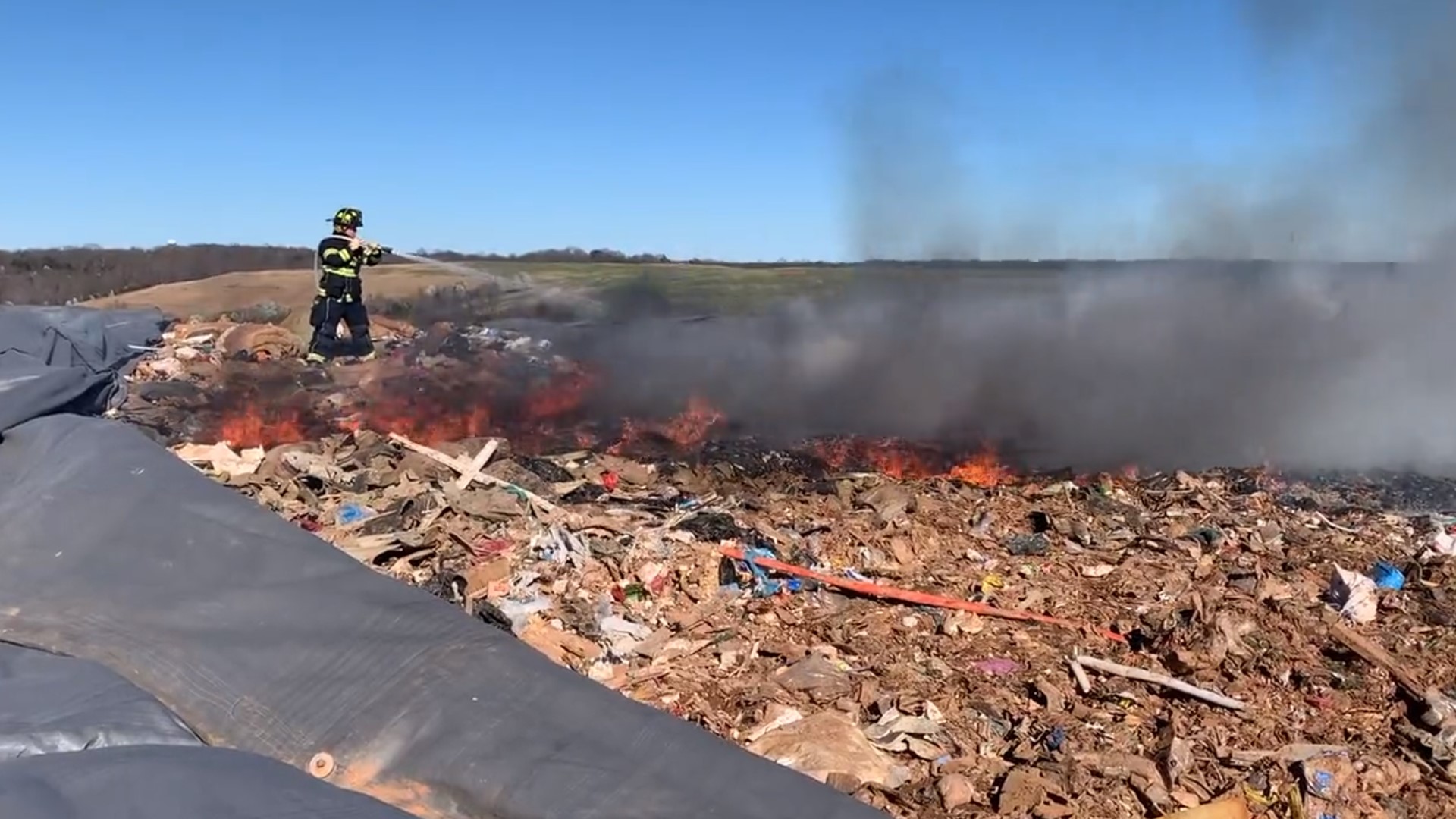 WinstonSalem landfill caught fire
