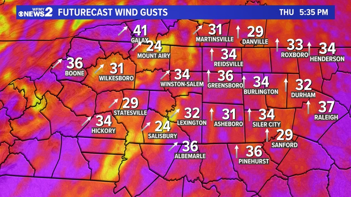Rain, storms, and wind possible in the Carolinas Thursday | wfmynews2.com