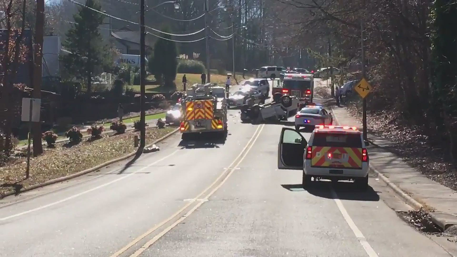 Two people were able to be removed from the vehicle following the crash, according to the Winston-Salem Fire Department. The incident happened on Buchanan Street.