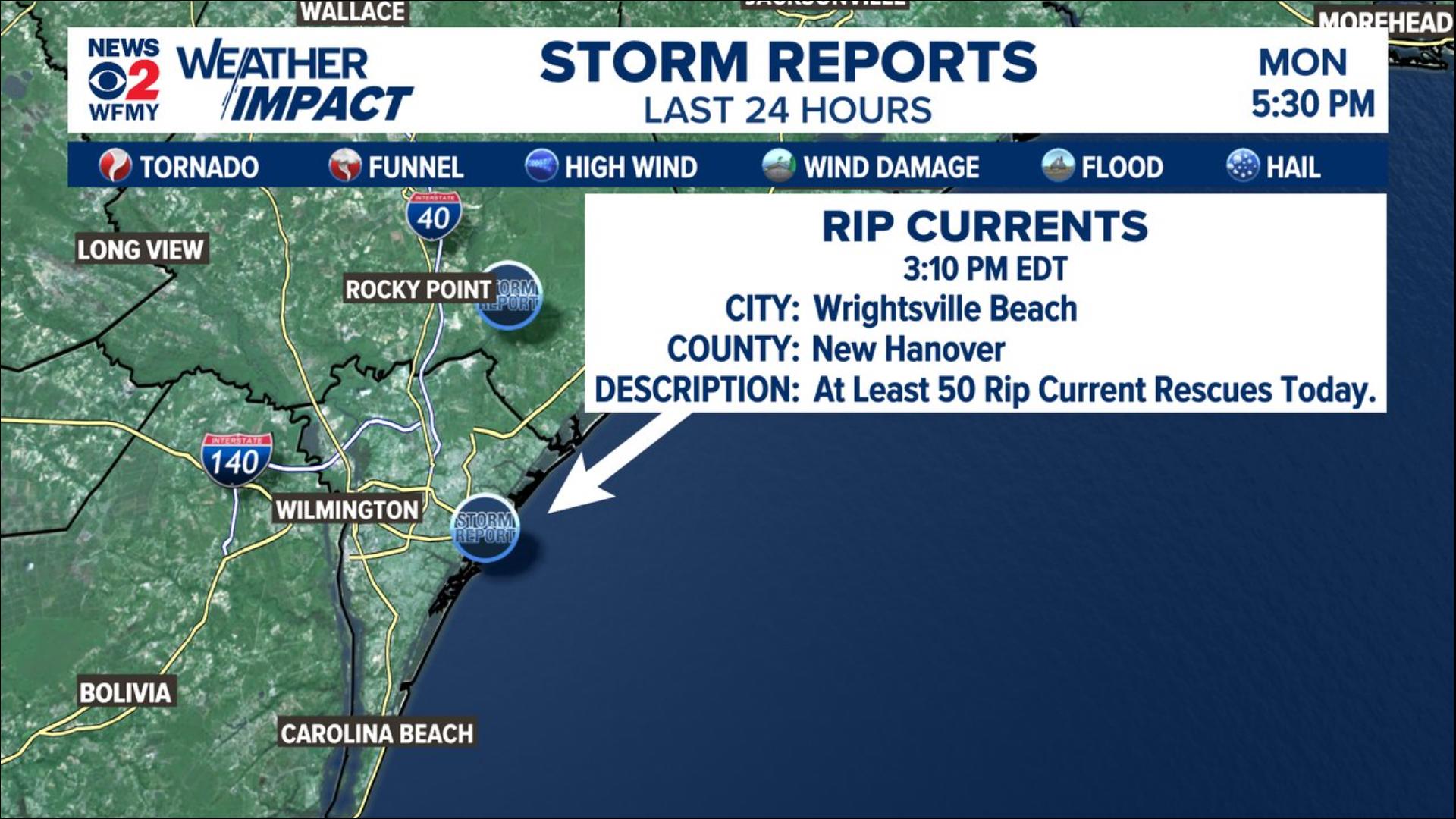 Nc Rip Currents Rip currents prompt warnings at Carolina beaches | wfmynews2.com