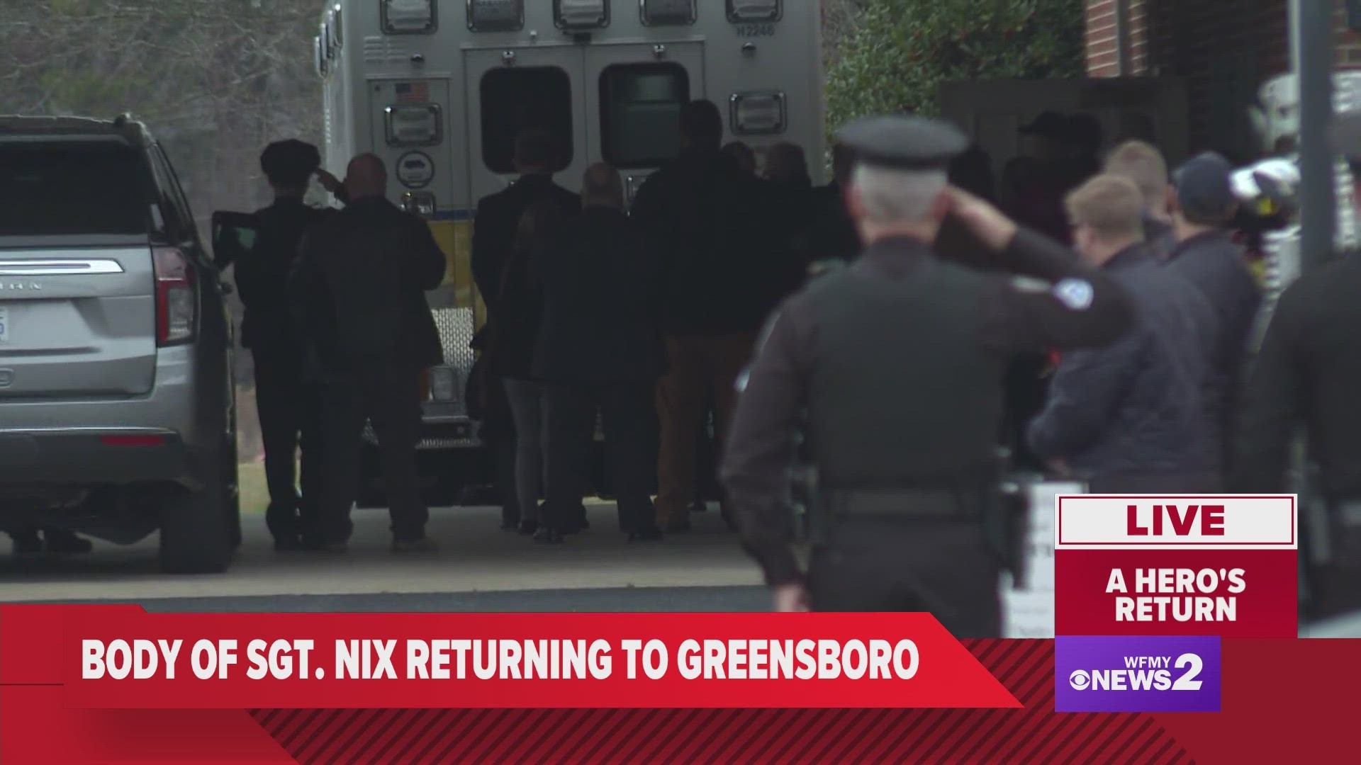 Body Of Sgt. Nix Arrives At The Funeral Home In Greensboro | Wfmynews2.com