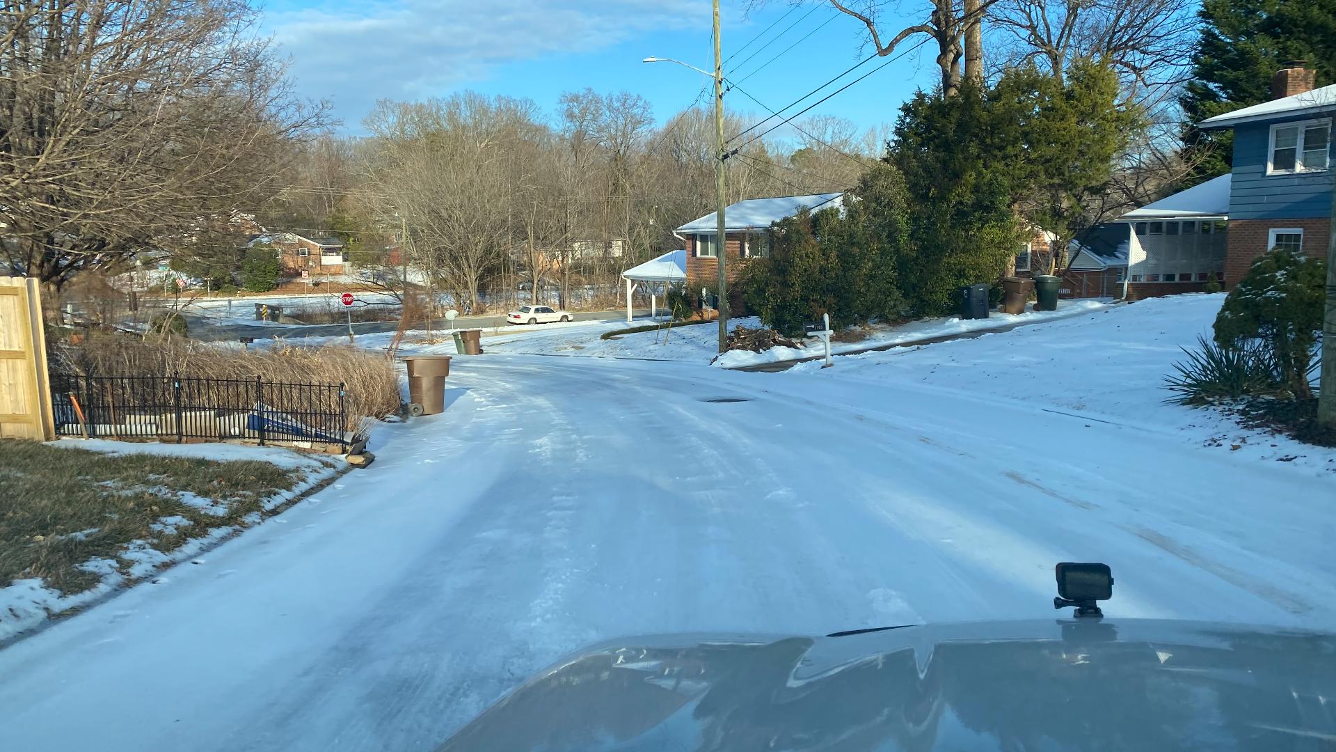 Triad back roads still covered in ice after storm | Live updates ...