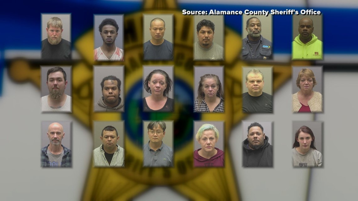 19 arrested in latest human trafficking bust in Alamance County