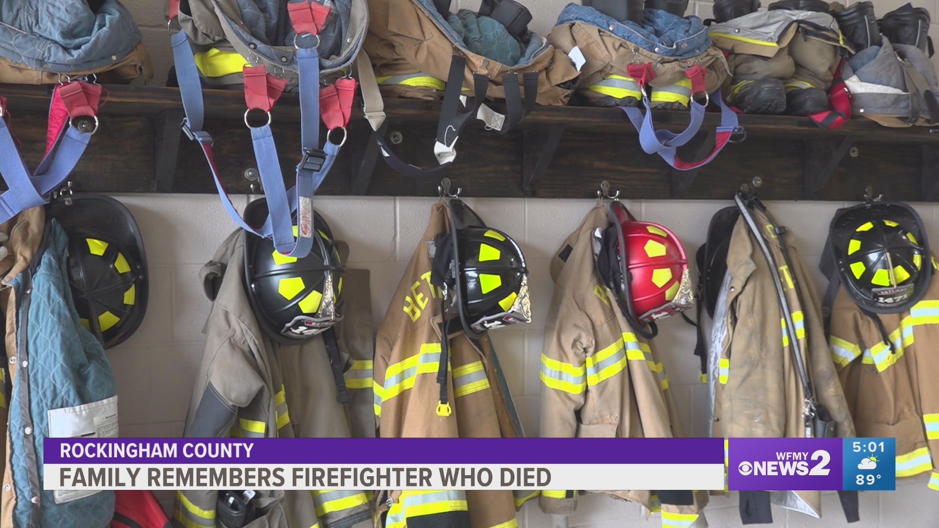 The fire department said firefighter, Brandon Yaeger, died in the line of duty.