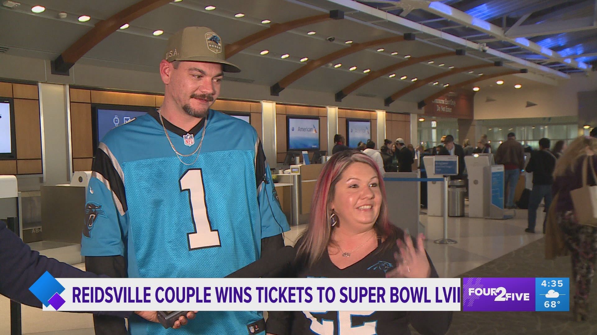 Chris and Ashlyn Brown love football. Even though their team isn’t playing, they couldn’t pass up a chance to go to Super Bowl 57.