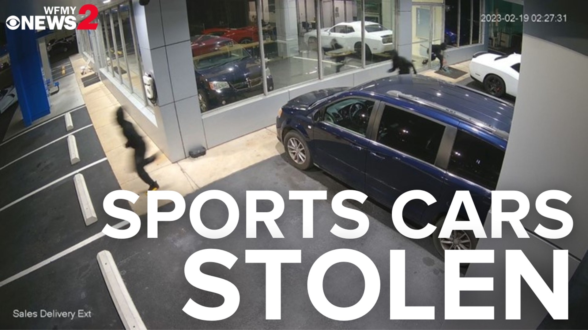 Security footage caught the thieves on camera, inside and outside Capital Chevrolet Buick GMC in Lexington. They got away with Corvettes, Camaros, and more.