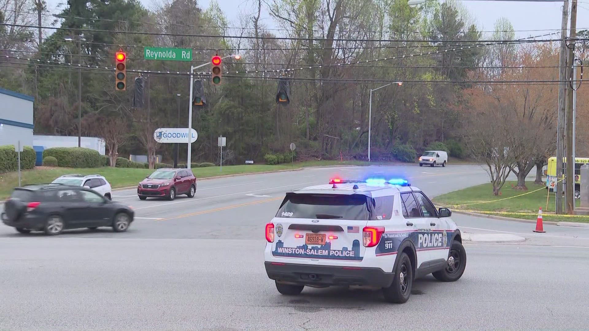 The crash shut down Reynolda Road for several hours.