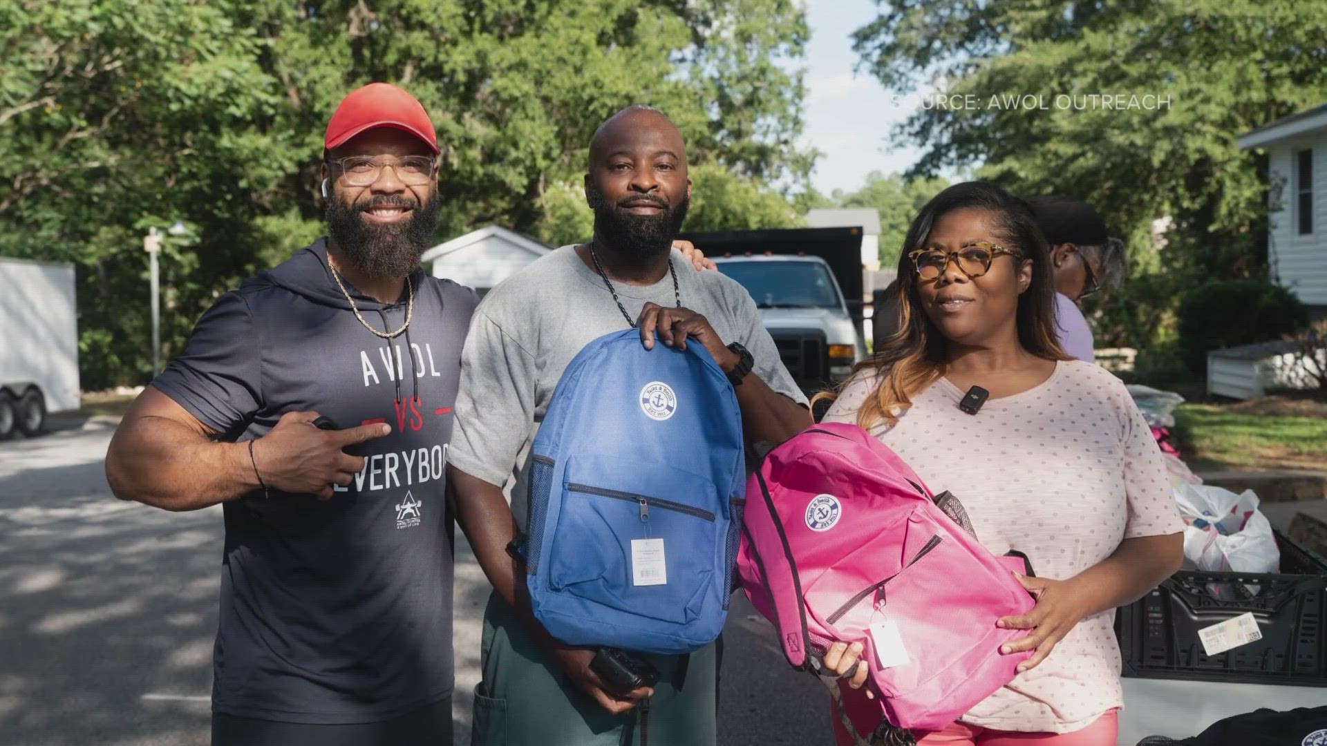 AWOL Outreach in Greensboro partnered with the Davidson Correctional Center for a school supply drive.