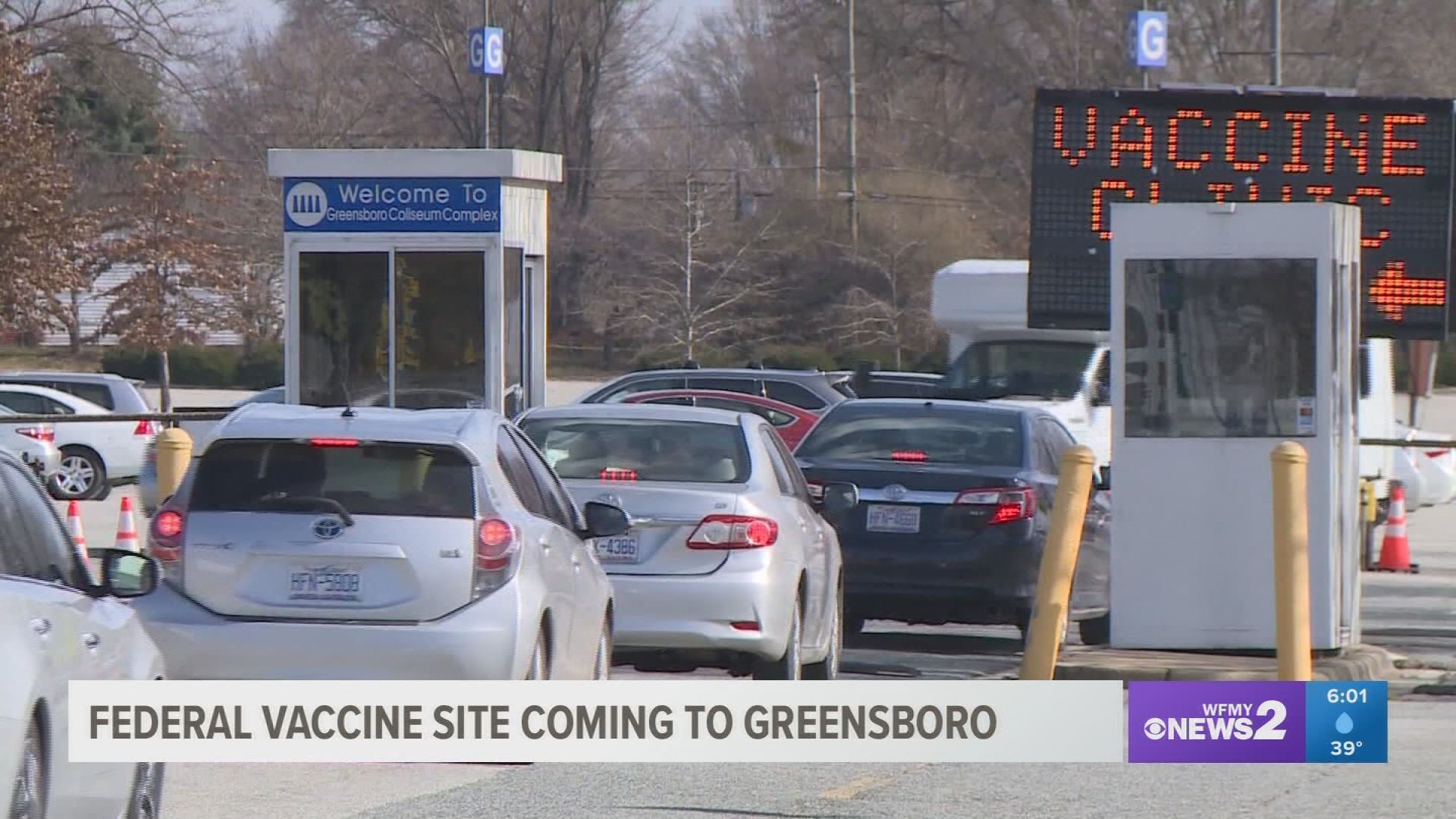 The White House COVID-19 response team announced Greensboro will get federal funds for a mass vaccine clinic. The clinic will vaccinate 3,000 people per day.