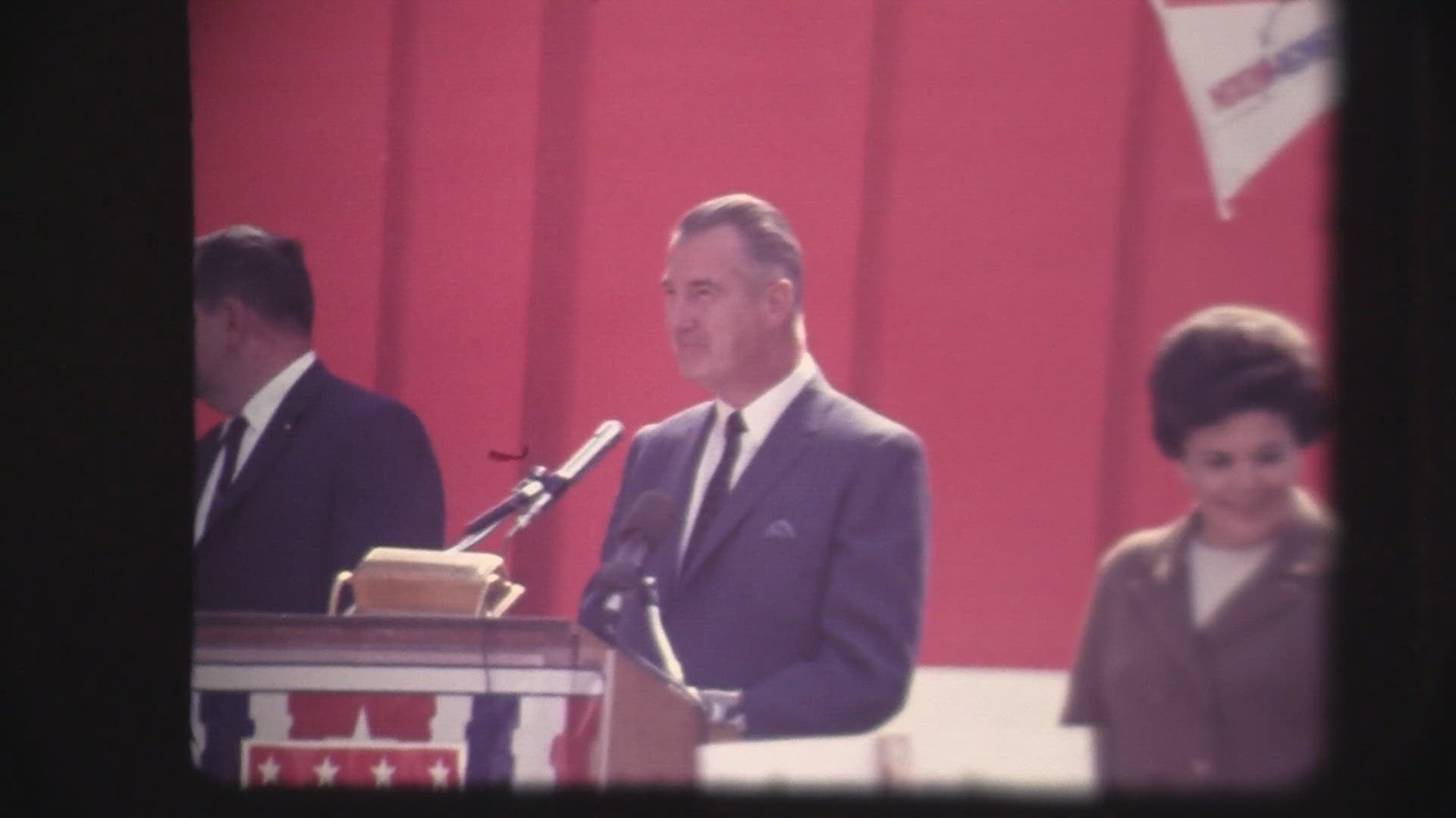 Vice President Spiro Agnew rallies voters for President Richard Nixon ahead of the big win.