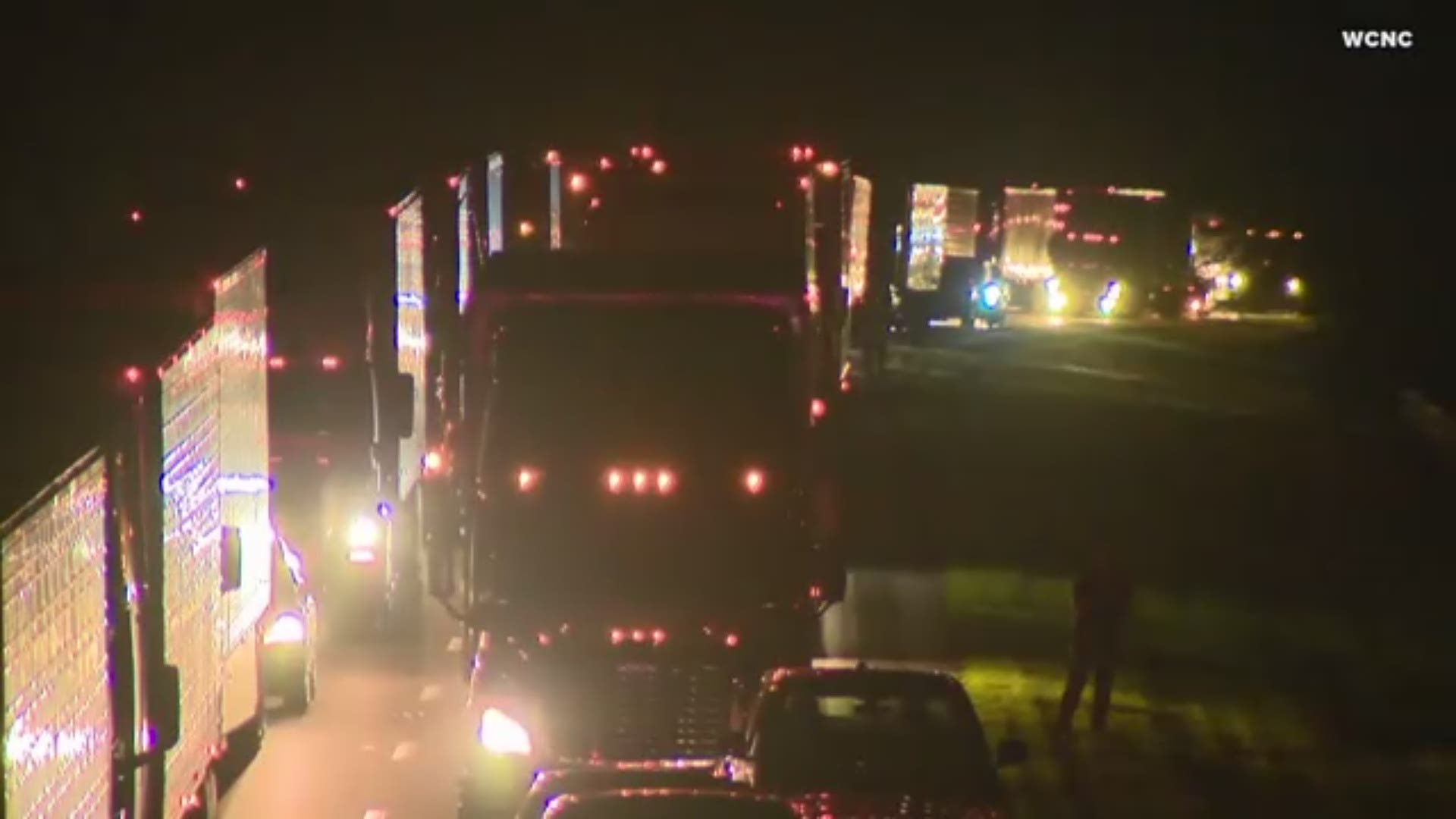 A tractor-trailer on the run from police ended in a fiery crash on I-77. The Highway Patrol said the tractor-trailer crossed state lines from Virginia into North Carolina.