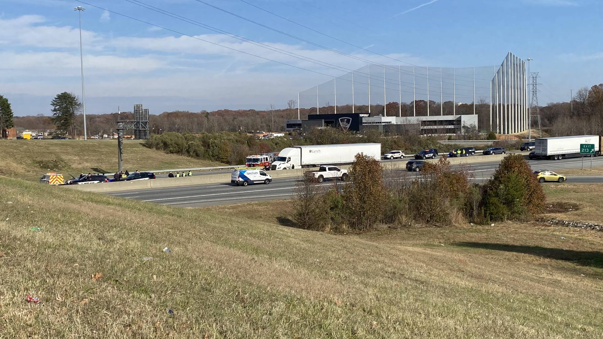 I-40 W near Guilford College Road in Greensboro is currently closed for a police investigation. Greensboro Police, Greensboro Fire and a CSI unit all responded.