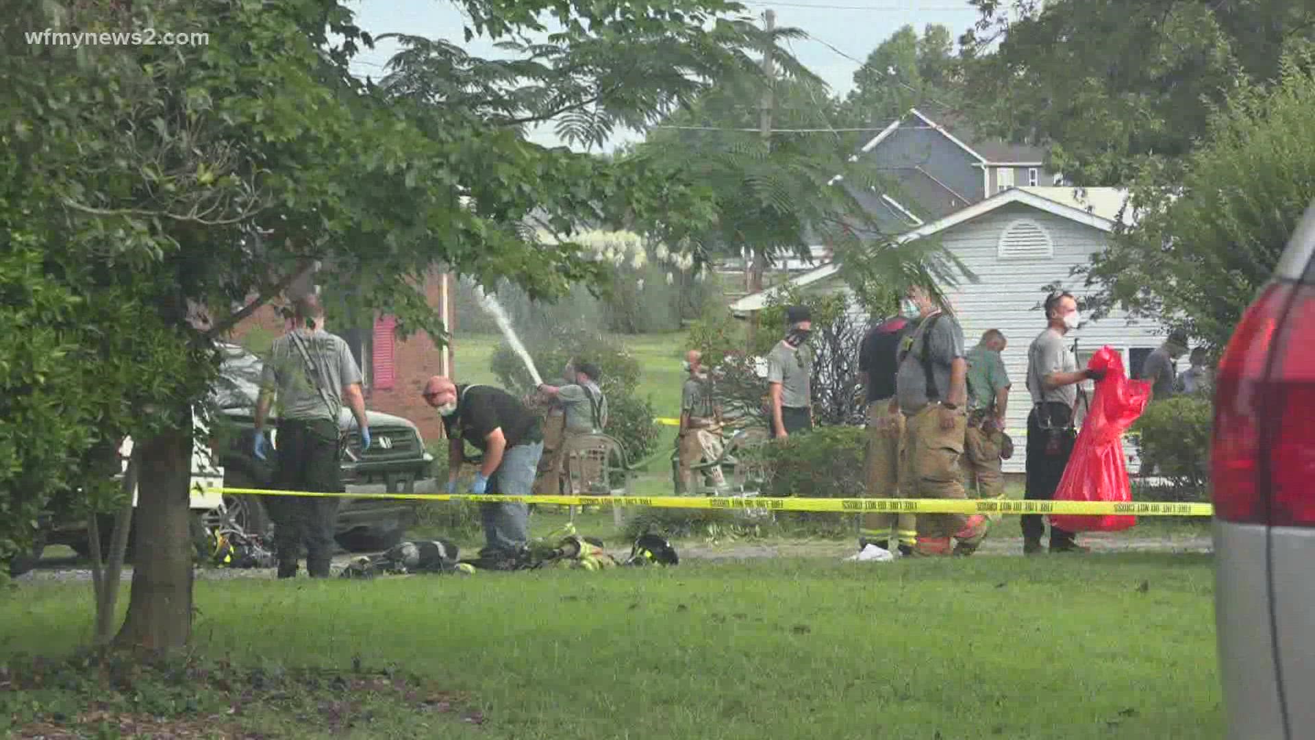 The fire happened at a home on Locust Grove Drive.